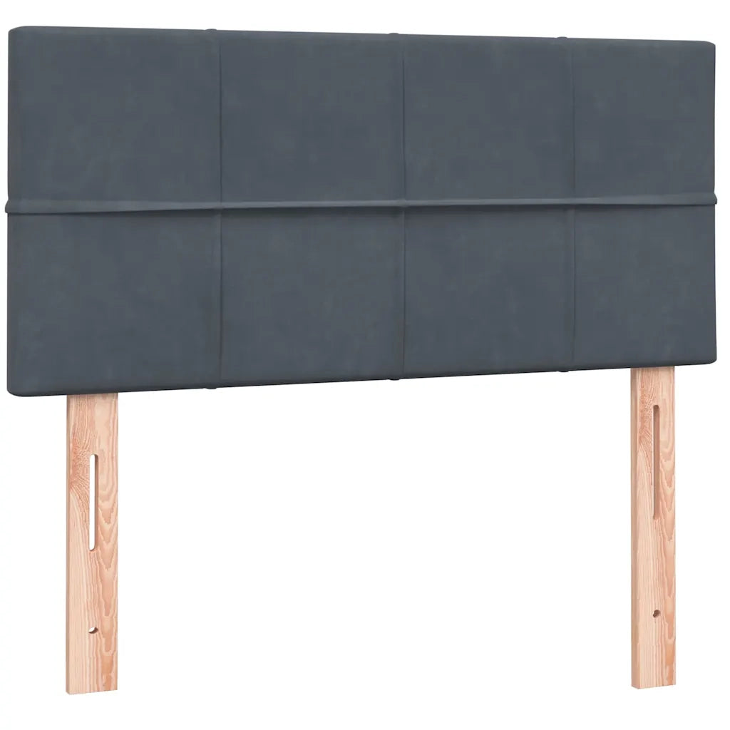 Giroletto a Molle con Materasso Grigio Scuro 80x220 cm Velluto 3316234