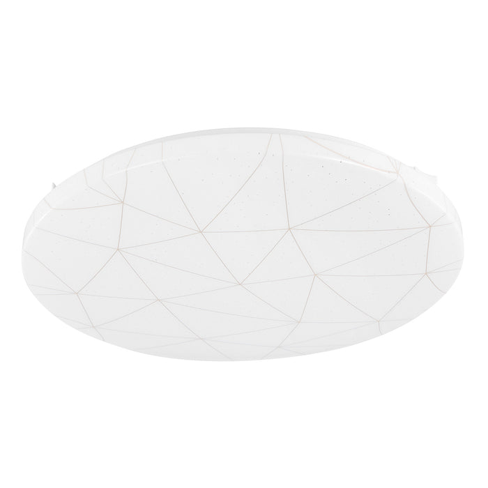Plafoniera Moderna Rende Acciaio Bianco Luce Led Integrato 19,5W Ip20