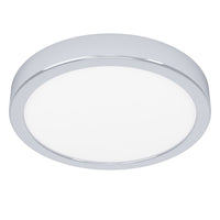 Plafoniera Moderna Fueva 5 Acciaio Cromo Led Integrato 17W 3000K Ip44