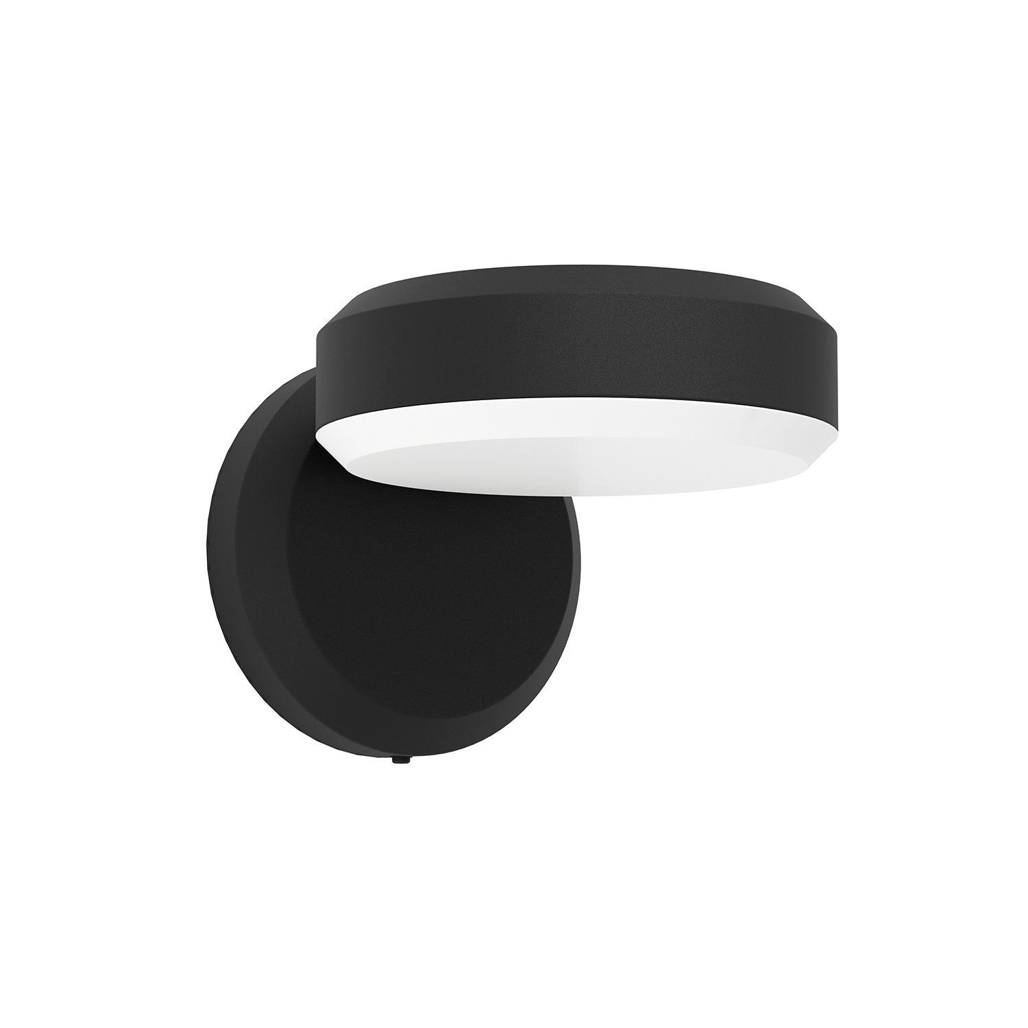 Applique Esterno Moderna Fornaci Acciaio Nero Policarbonato Bianco Led