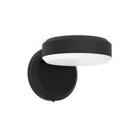 Applique Esterno Moderna Fornaci Acciaio Nero Policarbonato Bianco Led