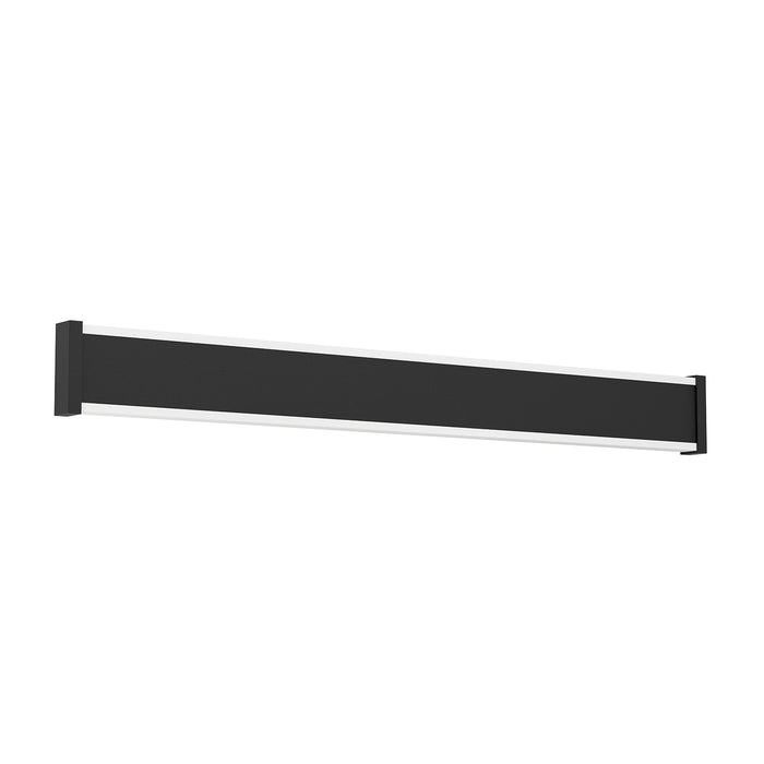 Applique Esterno Moderna Neviano Acciaio Nero Policarbonato Bianco Led 58Cm