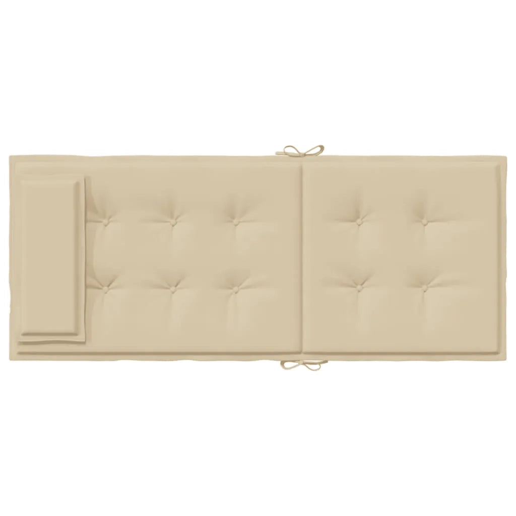 Cuscini per Sedia con Schienale Alto 2 pz Beige Tessuto Oxford 361883
