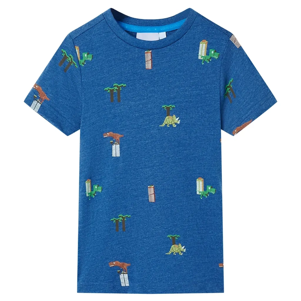 Maglietta da Bambino Blu Scuro MÃ©lange 104