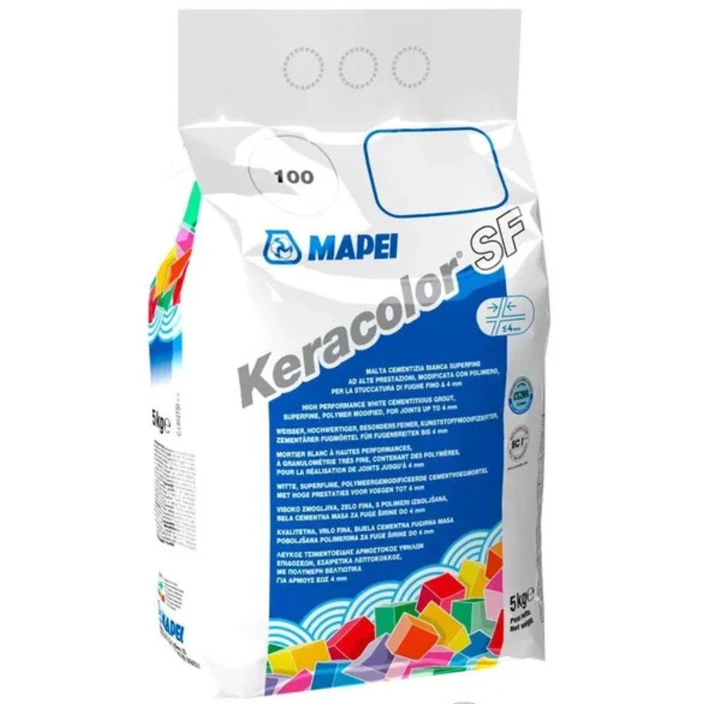Stucco fughe grana super fina keracolor sf 100 colore bianco confezione 5 kg
