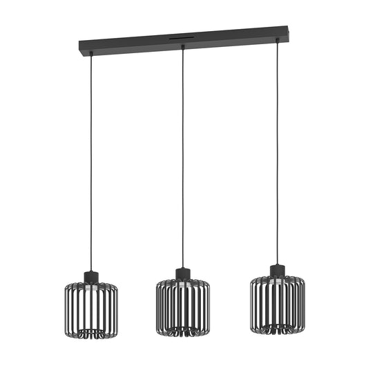 Lampadario A Sospensione Contemporaneo Ginestrone-Z Acciaio Nero 3 Luci Led 3,7W