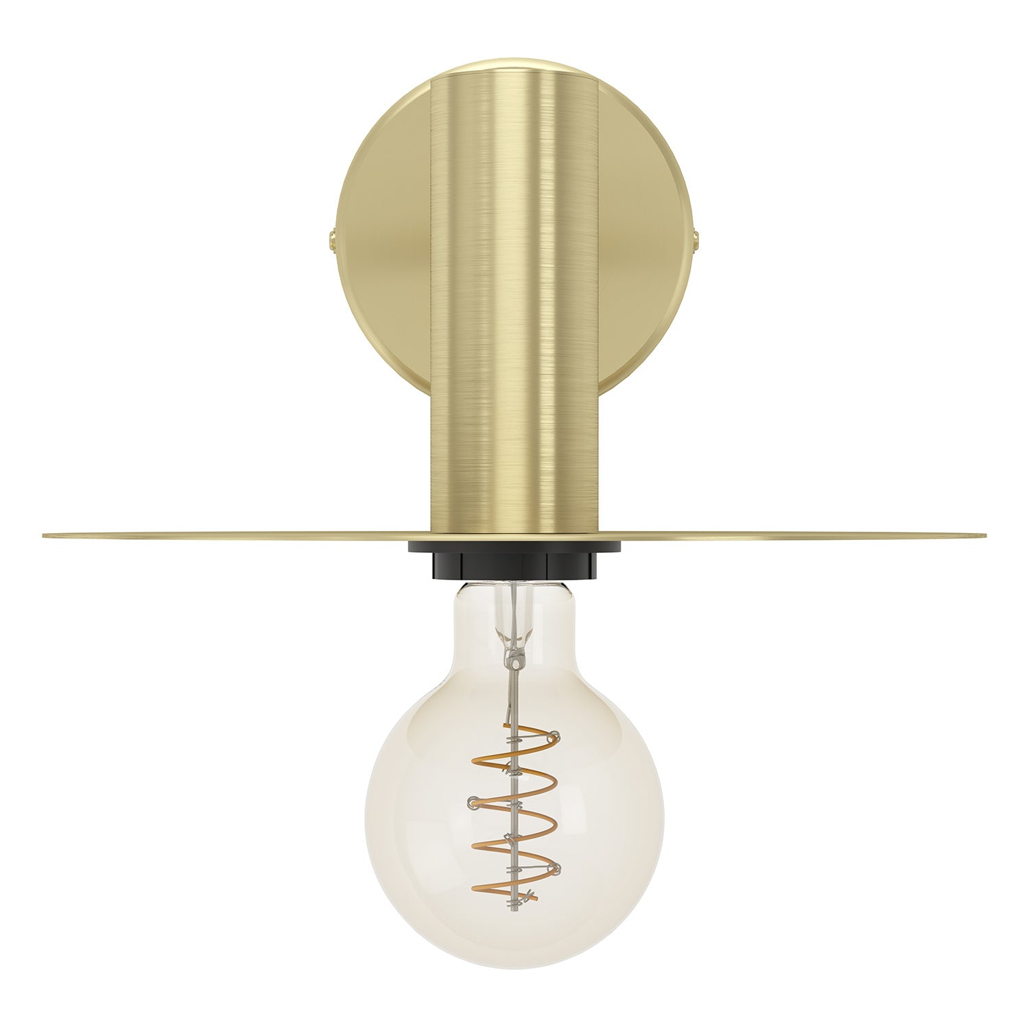 Applique Moderna Escandell Acciaio Ottone Spazzolato 1 Luce E27