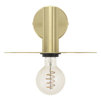 Applique Moderna Escandell Acciaio Ottone Spazzolato 1 Luce E27