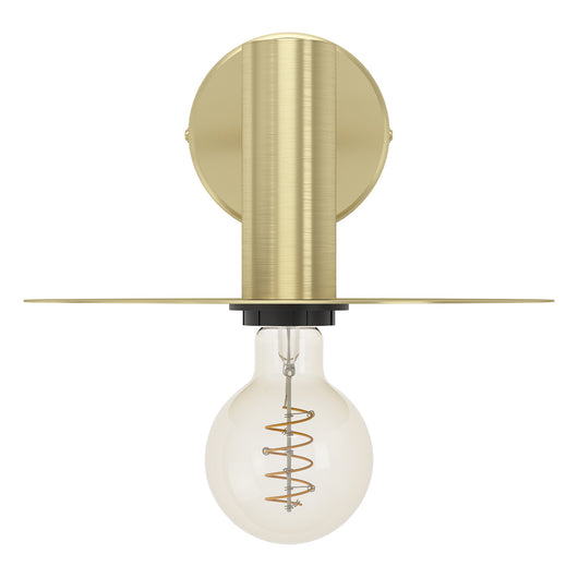 Applique Moderna Escandell Acciaio Ottone Spazzolato 1 Luce E27