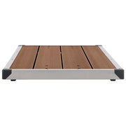 Piatto Doccia da Esterni in Acciaio Inox WPC 110x62 cm Marrone 48204