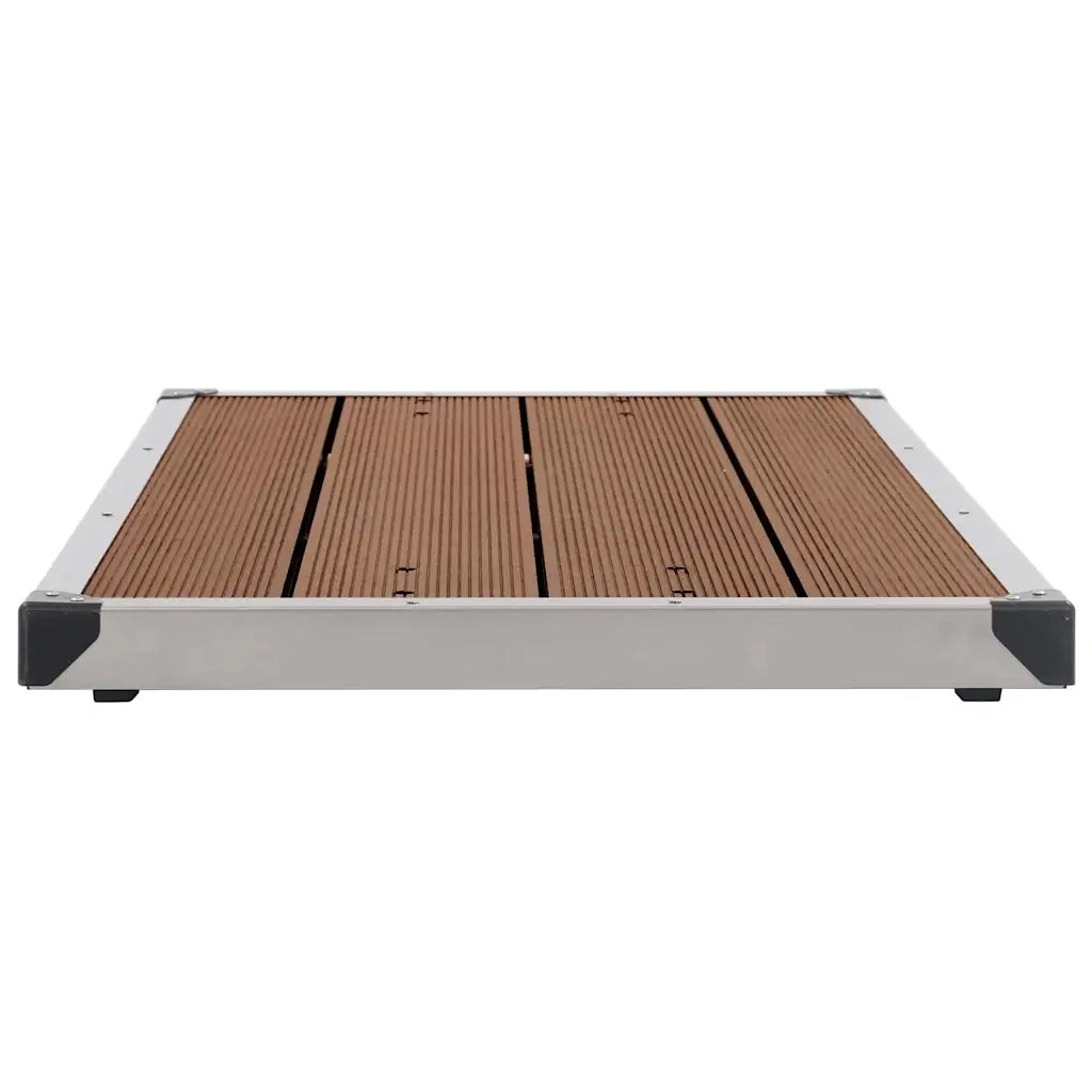 Piatto Doccia da Esterni in Acciaio Inox WPC 110x62 cm Marrone 48204