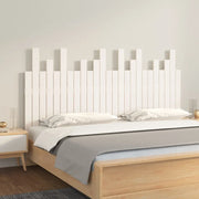 Testiera da Parete Bianca 159,5x3x80 cm Legno Massello di Pino 824799