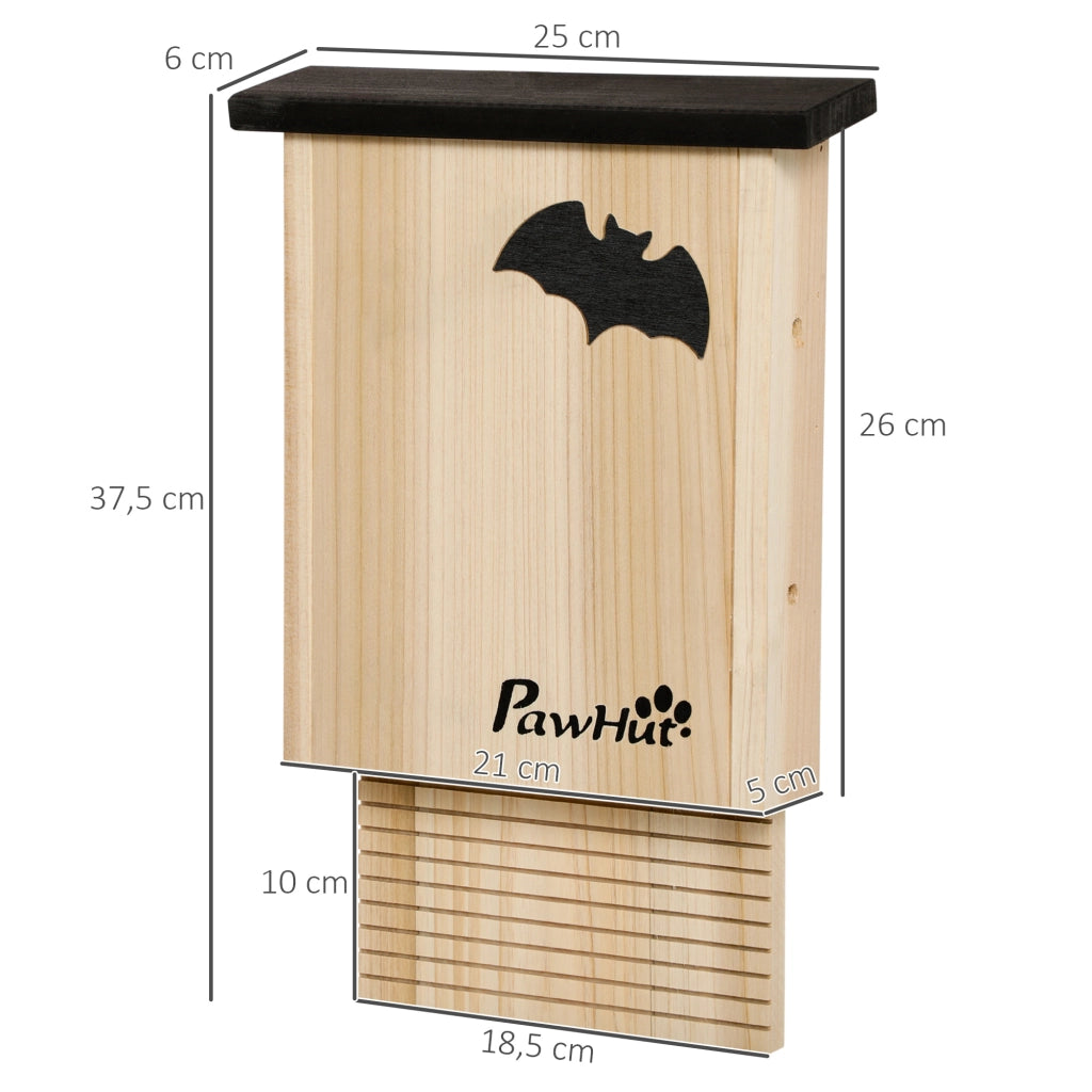 Casetta per pipistrelli 3 pezzi ¨C zephmum ¨C legno di abete trattato, naturale e nero