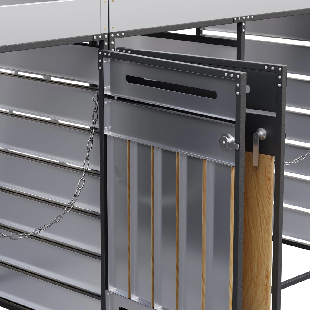 OKWISH Copribidoni 4 Scomparti con Fioriera, Ante con Serratura, Ventilazione, in Ferro Nero