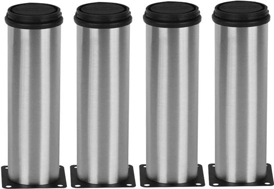 Piedi di mobili adattabili - Elevatore di mobili - Set di 4 - 50 x 120 mm - Capacità di carico fino a 320 kg - Piedi di mobili