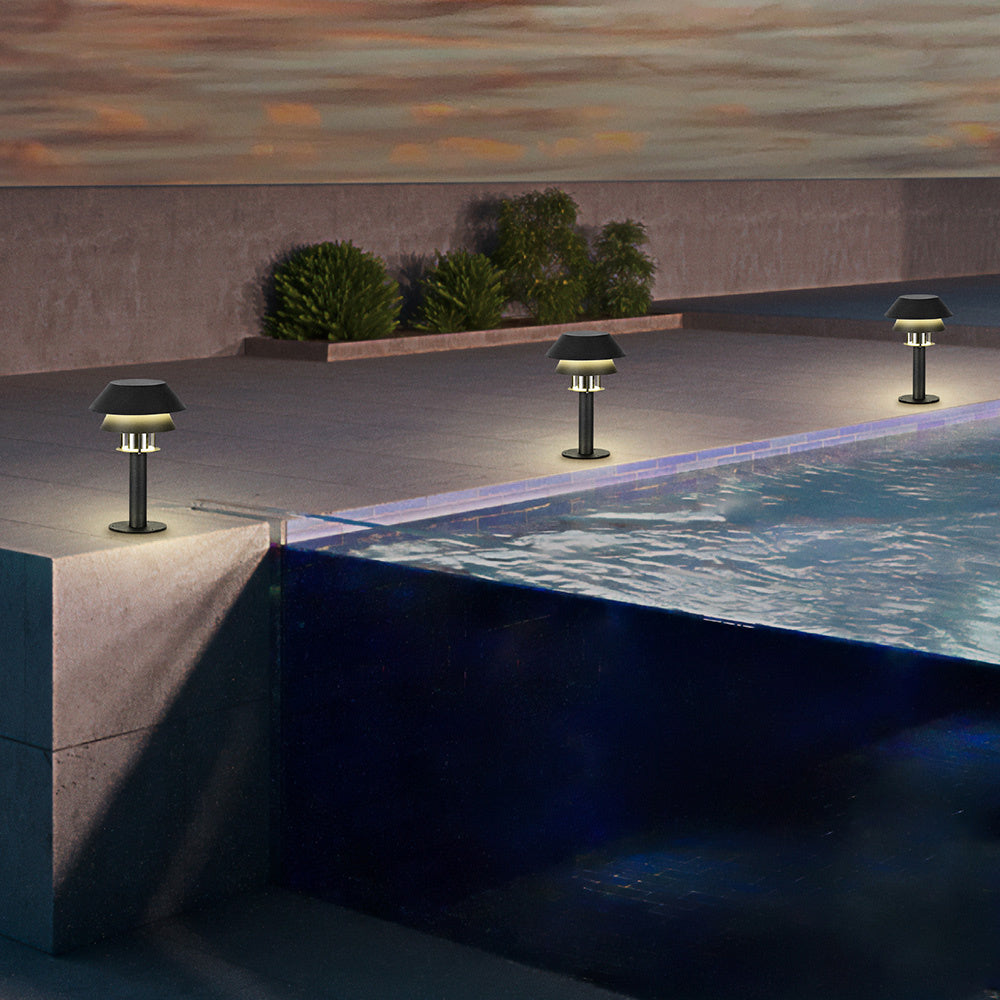 Piantana Esterno Moderna Chiappera Acciaio Nero E27