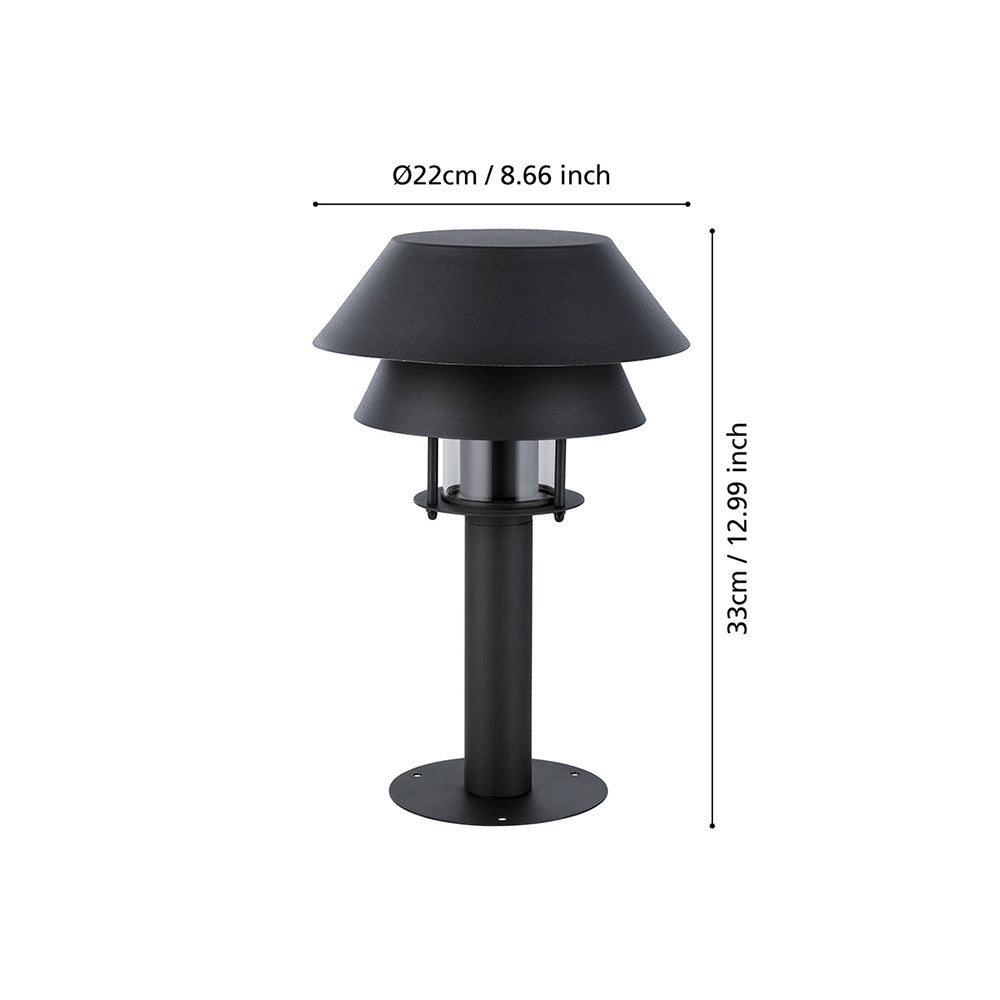 Piantana Esterno Moderna Chiappera Acciaio Nero E27