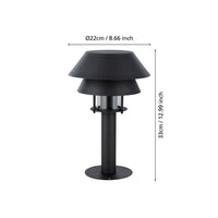 Piantana Esterno Moderna Chiappera Acciaio Nero E27