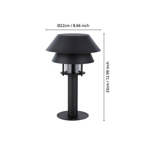 Piantana Esterno Moderna Chiappera Acciaio Nero E27