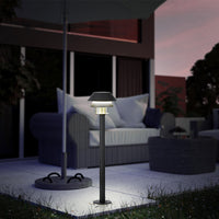 Paletto Esterno Moderno Chiappera Acciaio Bianco 1 Luce E27