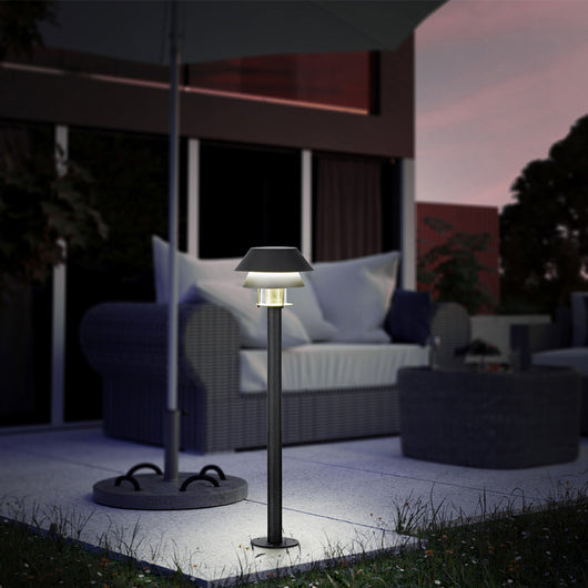 Paletto Esterno Moderno Chiappera Acciaio Bianco 1 Luce E27