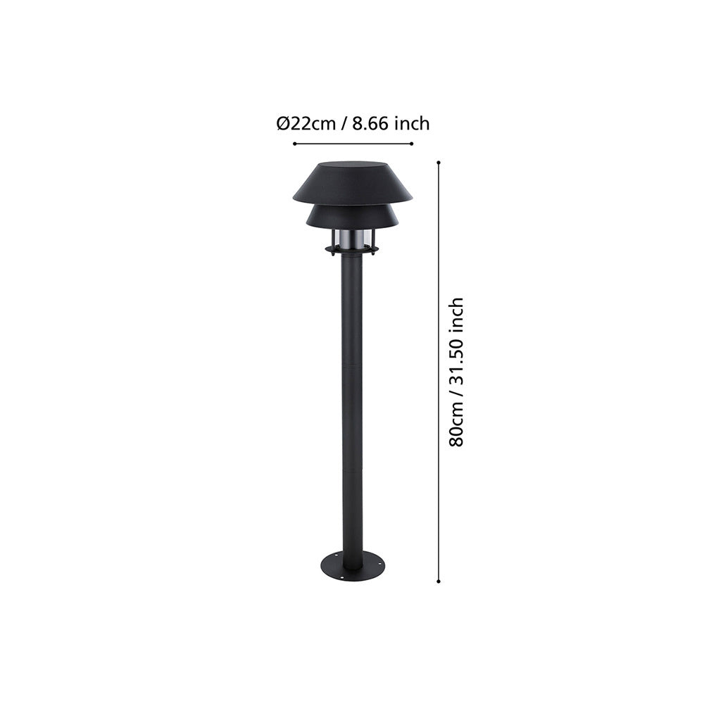 Paletto Esterno Moderno Chiappera Acciaio Bianco 1 Luce E27