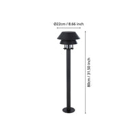 Paletto Esterno Moderno Chiappera Acciaio Bianco 1 Luce E27