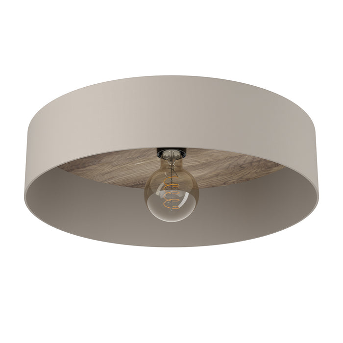 Plafoniera Minimal Duaia Acciaio Tortora 1 Luce E27