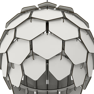 Lampadario A Sospensione Moderno Mattanza Acciaio Nero Legno 1 Luce E27