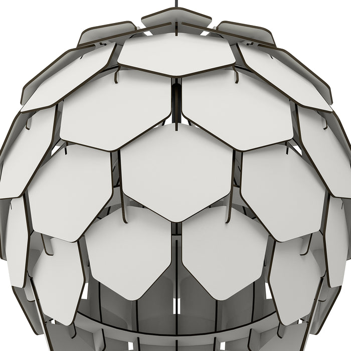 Lampadario A Sospensione Moderno Mattanza Acciaio Nero Legno 1 Luce E27