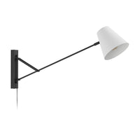 Applique Minimal Forcadet Acciaio Nero 1 Luce E27