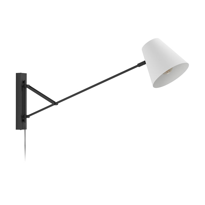 Applique Minimal Forcadet Acciaio Nero 1 Luce E27