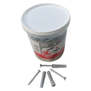 TASSELLO NYLON CON VITE 'UV' Ø 10 x 40 + vite 5 x 60mm (50 pz)  - FISCHER