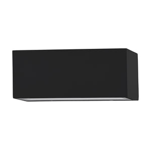 Applique Biemissione Esterno Moderna Spongano Alluminio Nero Led