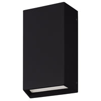 Applique Biemissione Esterno Spongano Alluminio Nero Policarbonato Trasp Led