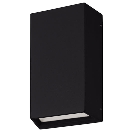 Applique Biemissione Esterno Spongano Alluminio Nero Policarbonato Trasp Led