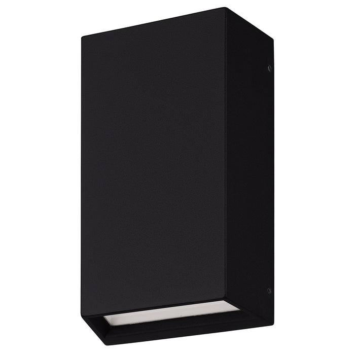 Applique Biemissione Esterno Spongano Alluminio Nero Policarbonato Trasp Led