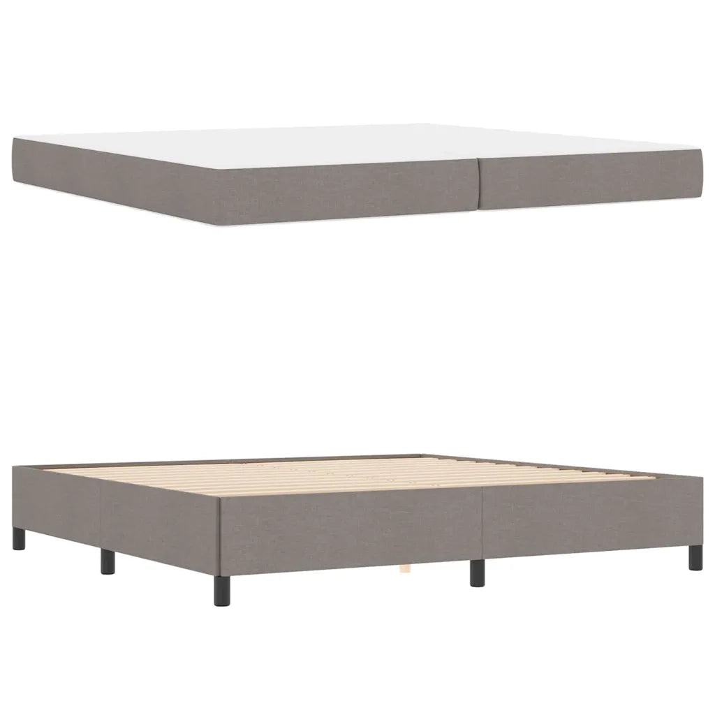 vidaXL Letto a molle Tortora e Nero 200 x 200 cm