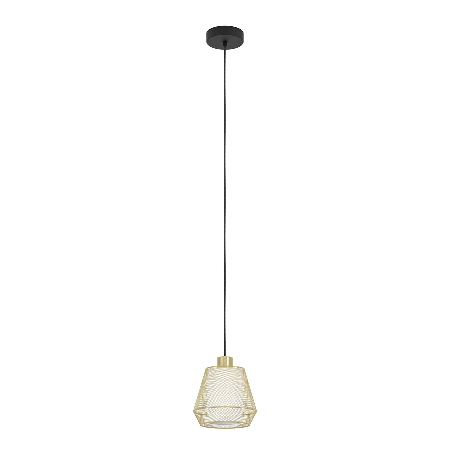 Lampadario A Sospensione Moderno Ciudadela Acciaio Nero Ottone 1 Luce E27