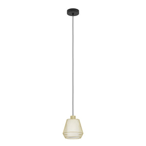 Lampadario A Sospensione Moderno Ciudadela Acciaio Nero Ottone 1 Luce E27