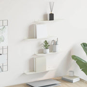 Mensola sospesa 4 pcs Bianco 40 x 8,5 x 2,5 cm Acciaio 8003959