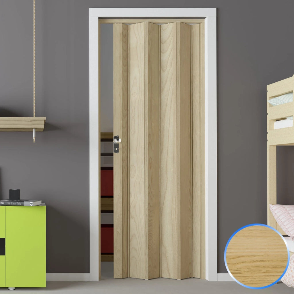Porta a Soffietto da Interno in PVC Faggio 88 5x214 cm mod. Luciana