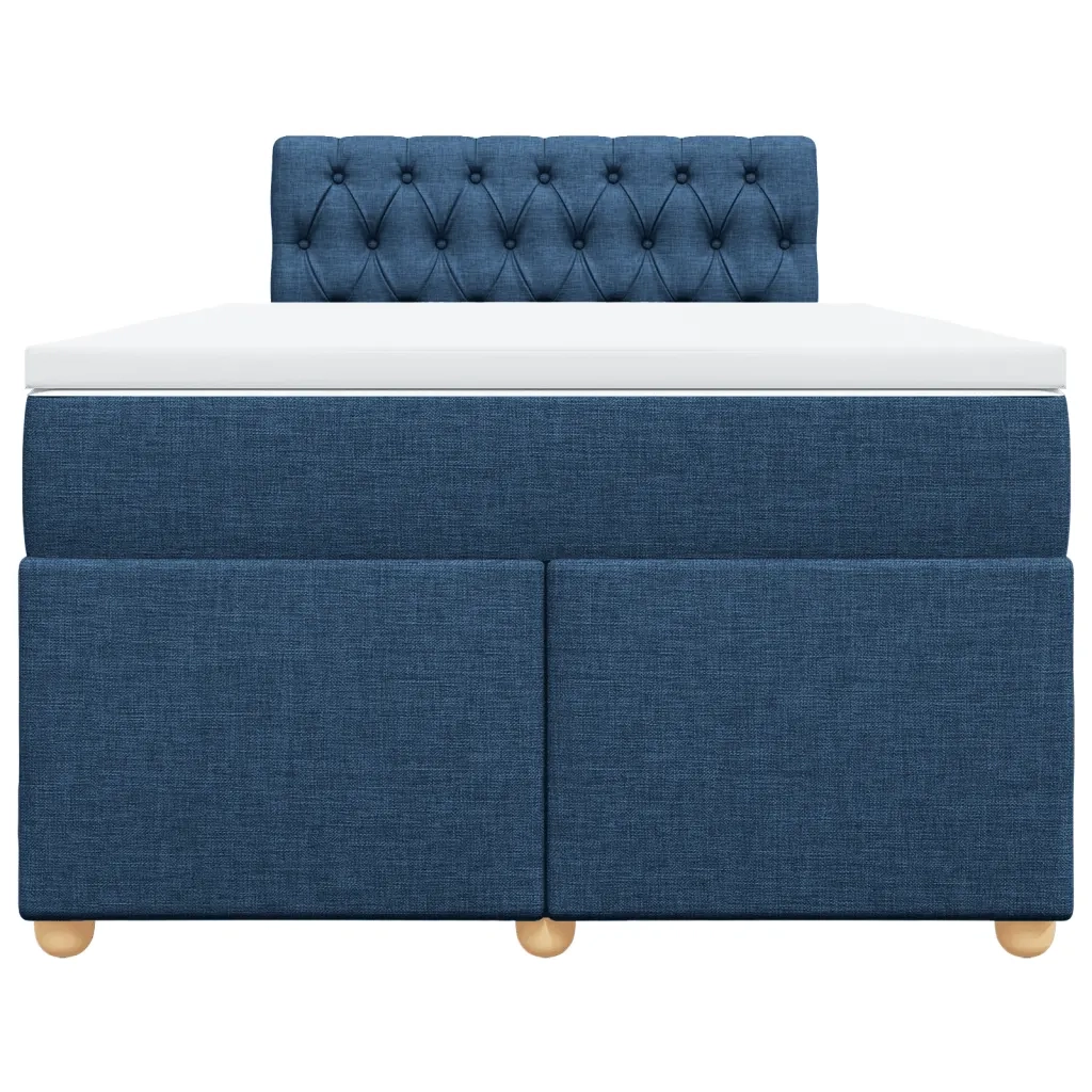 Giroletto a Molle con Materasso Blu 120x200 cm in Tessuto