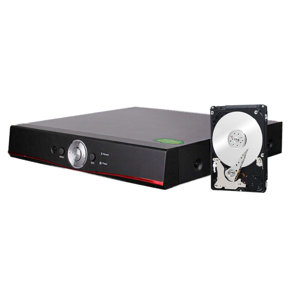 DVR 8 CANALI IBRIDO AHD TVI CVI VIDEOSORVEGLIANZA 5 MPX LAN HDMI AUDIO VIDEO HARD DISK 500GB