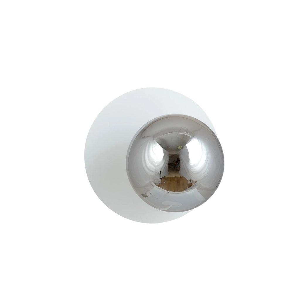 Applique OSLO bianco/grafite E14 1 luce metallo/vetro Emibig