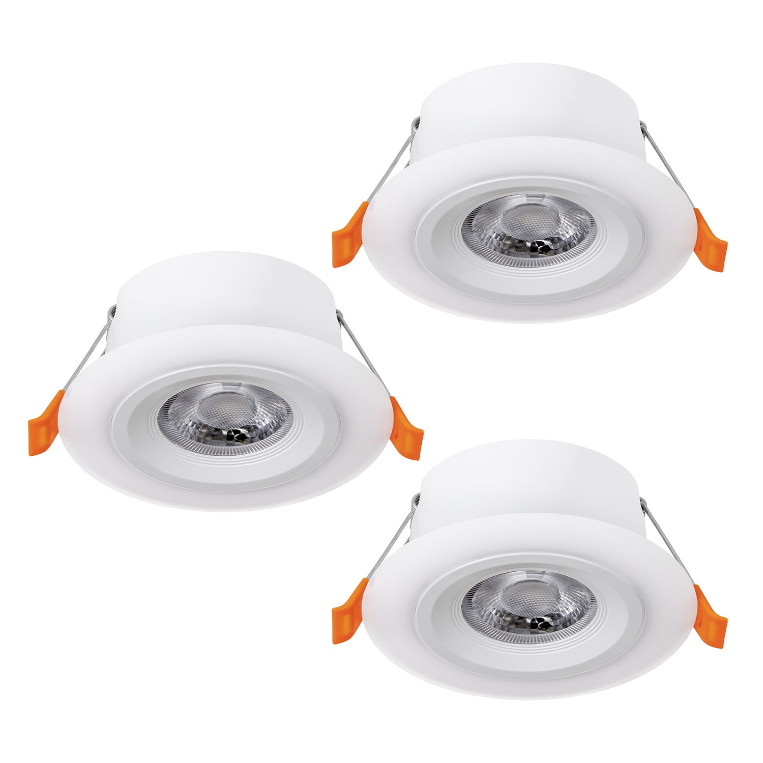 Faretto Ad Incasso Contemporaneo Calonge Policarbonato Bianco 3 Luci Led 4,8W