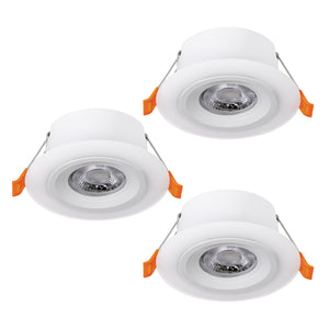 Faretto Ad Incasso Contemporaneo Calonge Policarbonato Bianco 3 Luci Led 4,8W