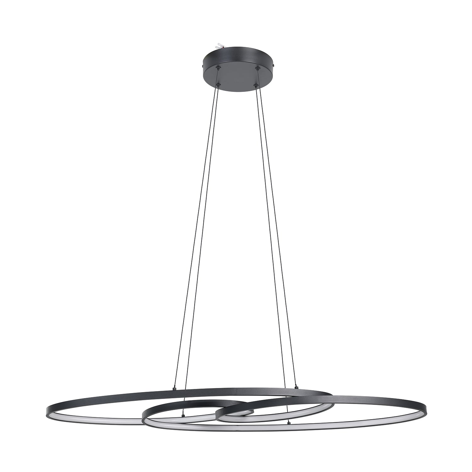 Lampadario A Sospensione Contemporaneo Gianella Alluminio Nero 1 Luce Led 38W