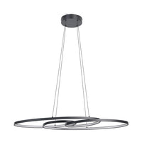 Lampadario A Sospensione Contemporaneo Gianella Alluminio Nero 1 Luce Led 38W