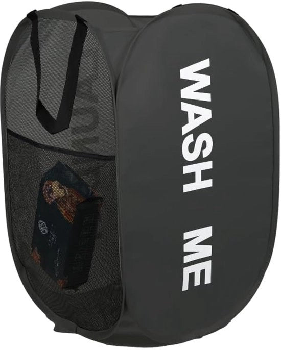 Opvouwbare wasmand per la cucina, bagno, camera da letto, stanza lavanderia, camera dei bambini, hotel e viaggi, colore nero